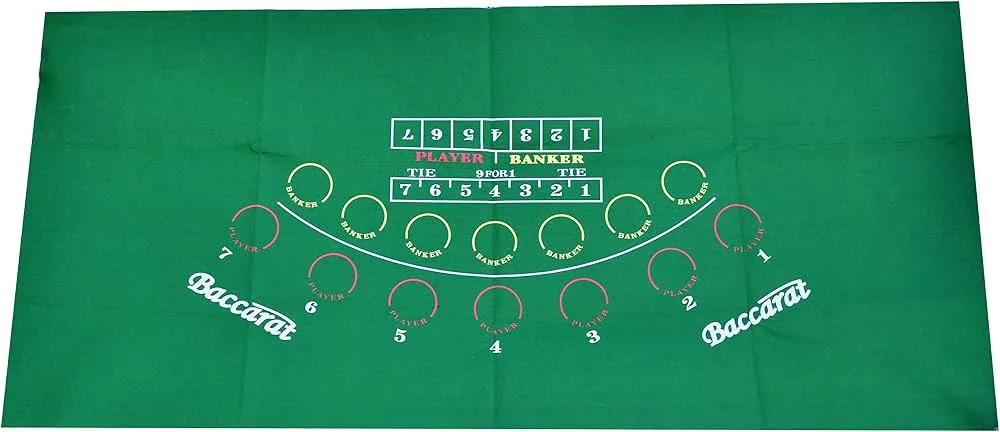 Live dealer Baccarat table with Player, Banker, and Tie betting positions