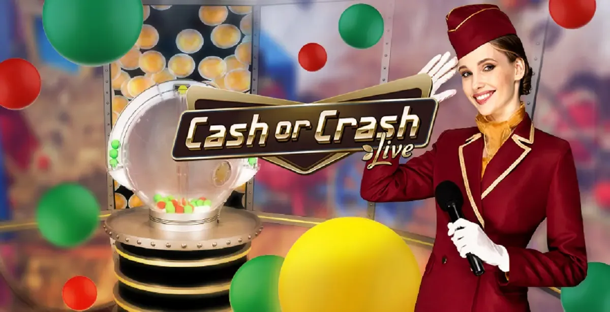Cash or Crash live game by Evolution Gaming with 20-step blimp ladder