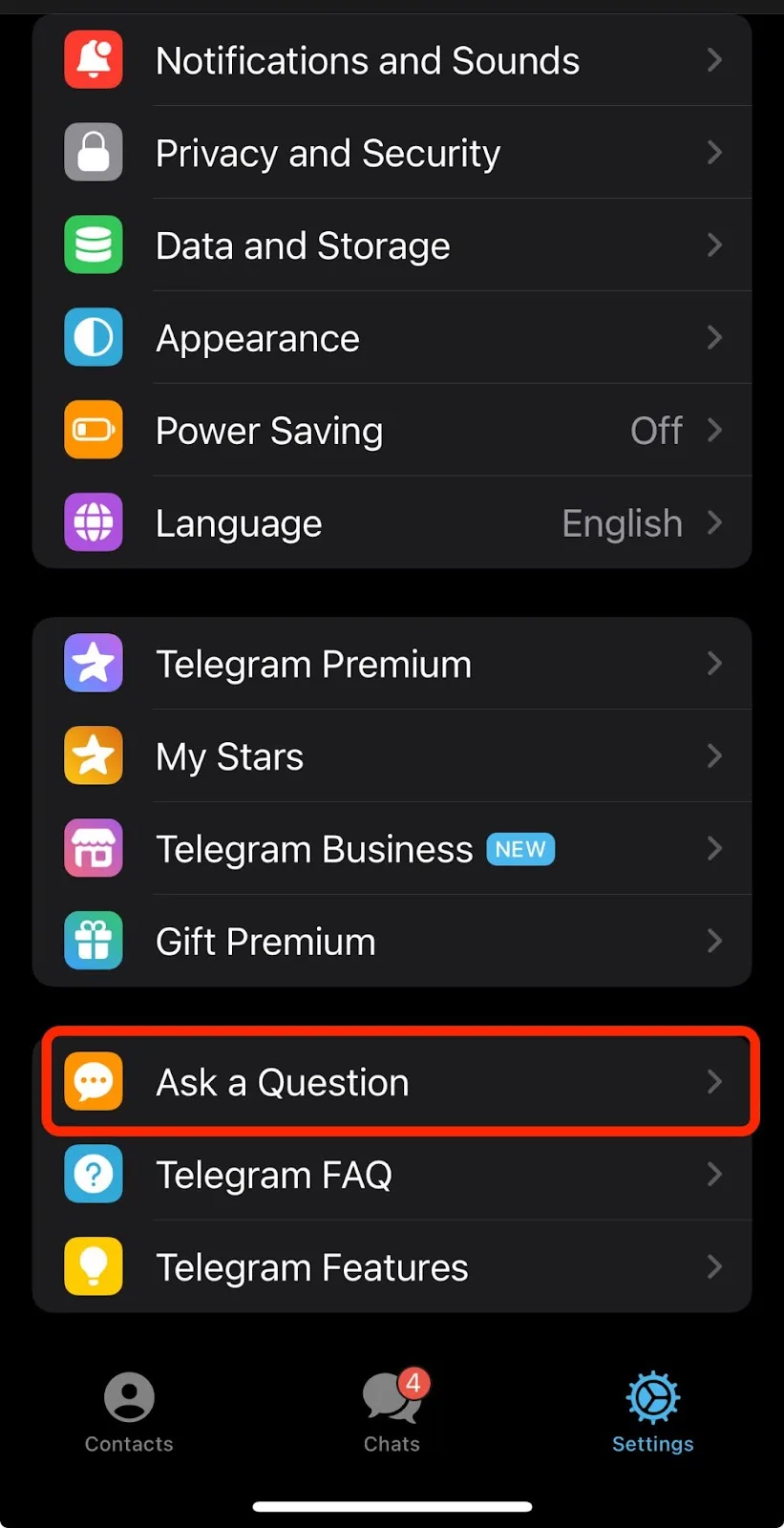 Official Telegram channel and live chat customer care portal