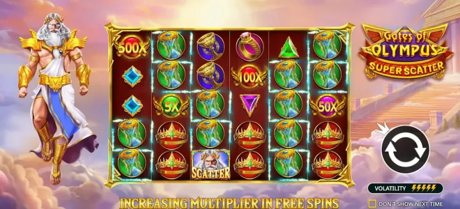 Gates of Olympus tumbling reels and accumulated free spin multipliers