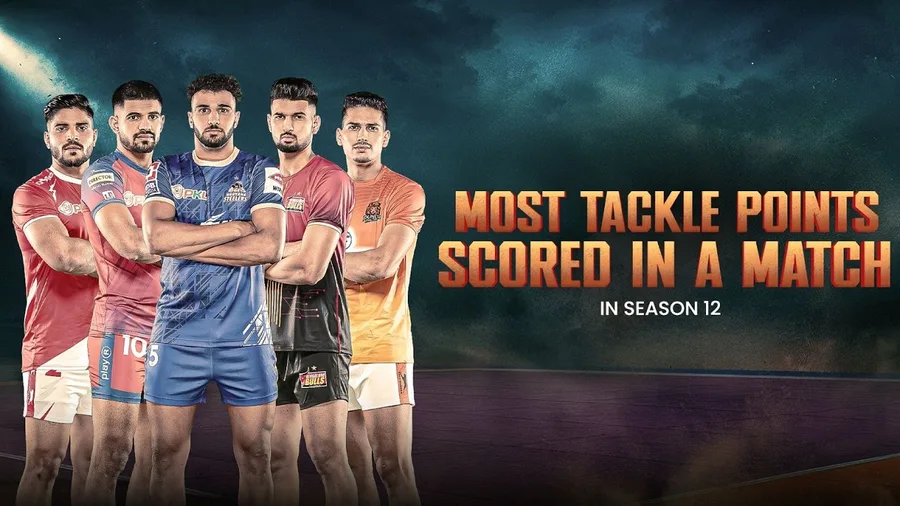 PKL defender tackle success ratios and total team raid point lines
