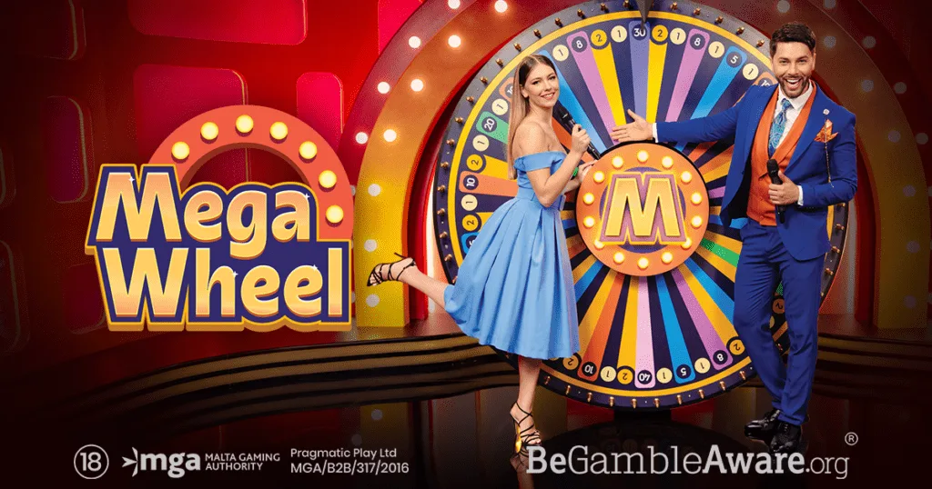 Mega Wheel live game show by Pragmatic Play with 500x multiplier segments